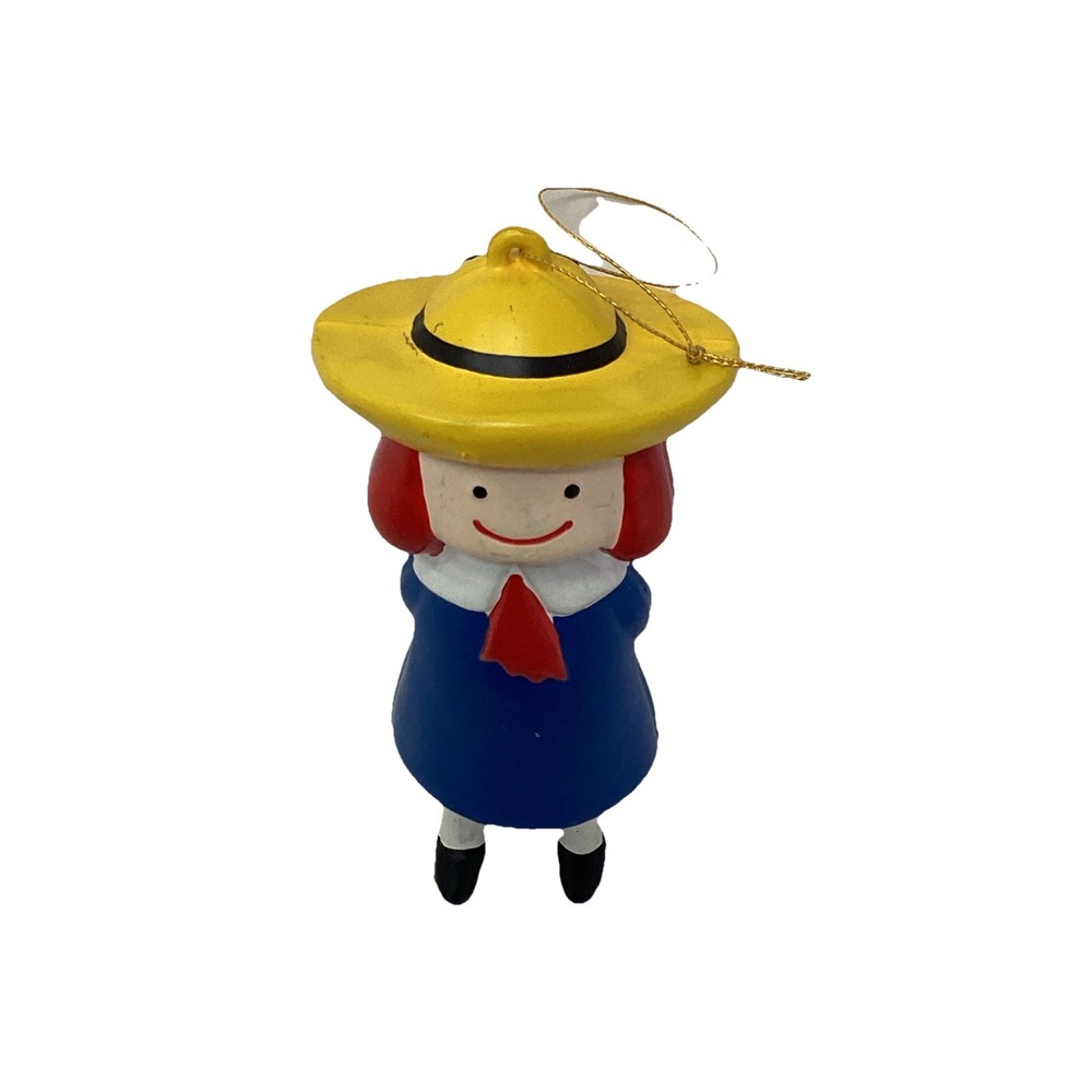 Vtg 1999 Madeline Doll Christmas Ornament 3.5" Hiding Gift Behind Back Holiday